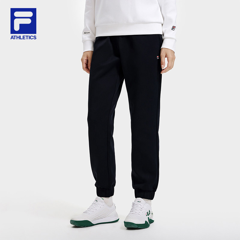 FILA 斐乐官方女子针织长裤2023春季基础简约收口网球运动裤,淘宝优惠券,粉丝福利购,淘宝优惠卷