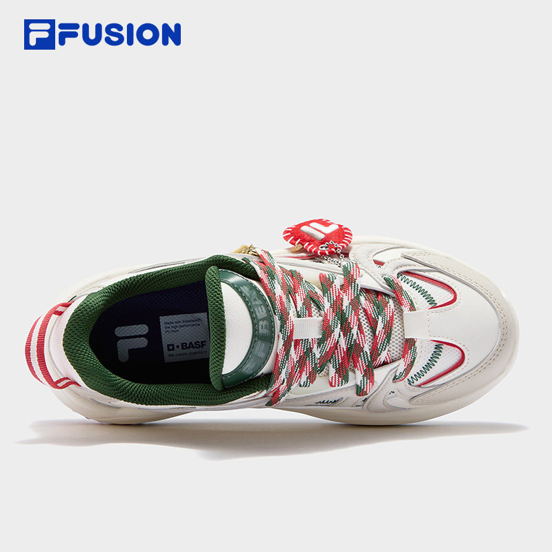 FILA FUSION斐乐潮牌女鞋TARANTO XMAS面包板鞋2026春新款圣诞版,淘宝优惠券,粉丝福利购,淘宝优惠卷