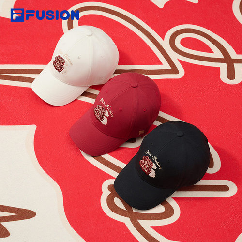 FILA FUSION斐乐情侣款棒球帽秋季新款运动帽硬顶鸭舌帽 - 图3