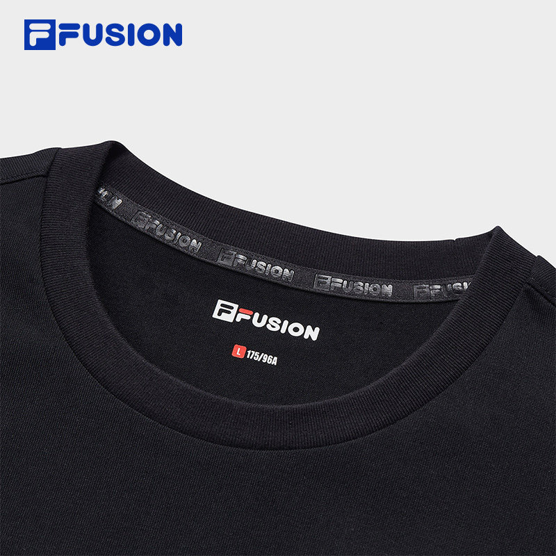 FILA FUSION斐乐潮牌男子针织短袖衫2024秋季新款时尚纯棉基础T恤,淘宝优惠券,粉丝福利购,淘宝优惠卷