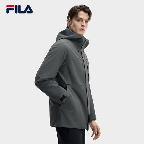 FILA 斐乐官方男士棉服两件套2026春季新款时尚休闲舒适保暖外套 - 图0