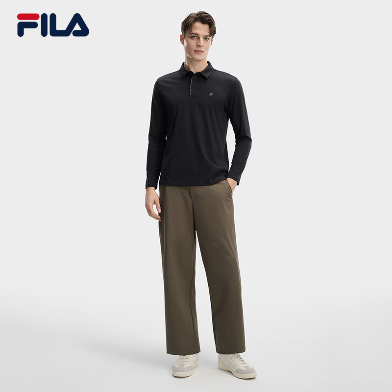 FILA 斐乐官方男子针织长袖POLO衫2026春季新款休闲简约基础上衣,淘宝优惠券,粉丝福利购,淘宝优惠卷