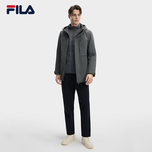 FILA 斐乐官方男士棉服两件套2026春季新款时尚休闲舒适保暖外套 - 图2