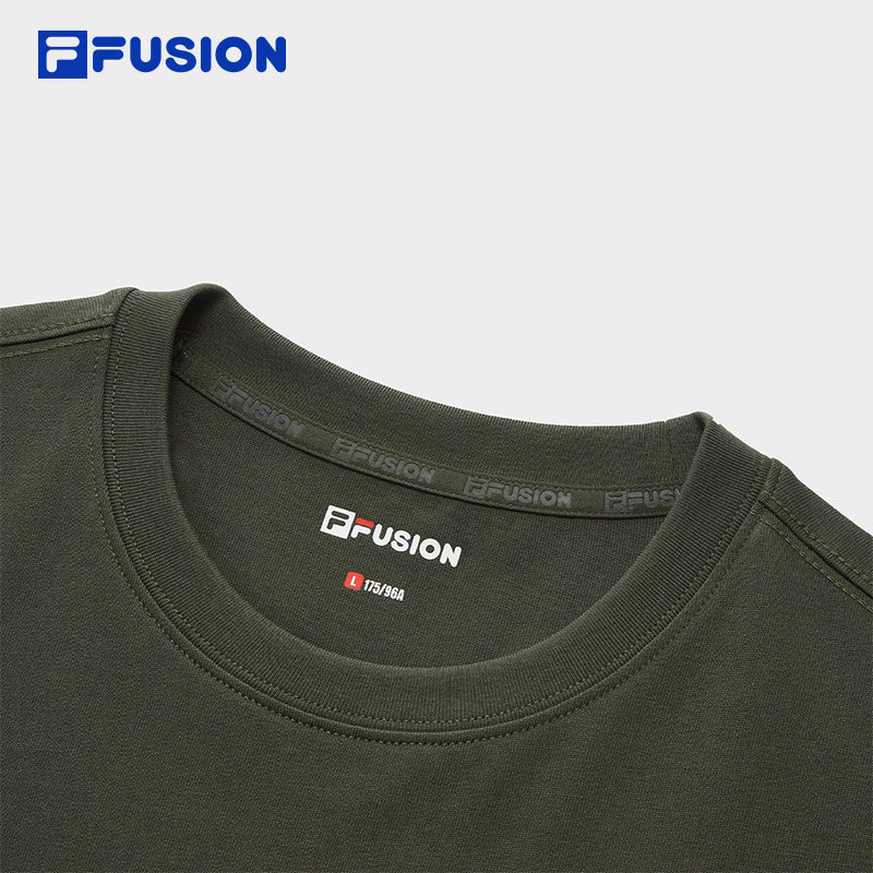 FILA FUSION斐乐潮牌男子针织短袖衫2026春季新款基础纯棉抗菌T恤,淘宝优惠券,粉丝福利购,淘宝优惠卷