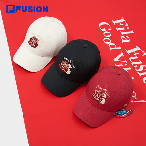 FILA FUSION斐乐情侣款棒球帽秋季新款运动帽硬顶鸭舌帽 - 图2