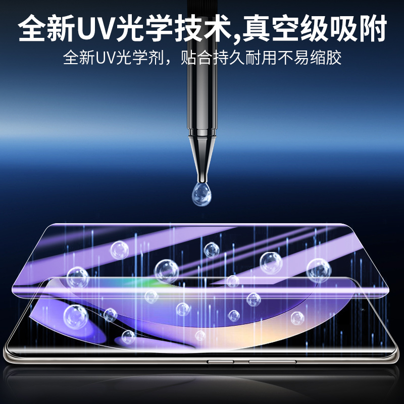 适用真我10pro+钢化膜曲屏超清玻璃防爆realme10pro+手机膜屏保抗摔oppo防窥全覆盖uv全胶水凝膜全包保护贴膜 - 图3