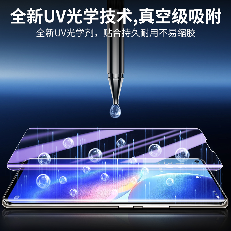 适用opporeno5pro钢化膜全屏全覆盖reno5pro+手机膜保护超清玻璃reno5pro防窥膜抗摔uv全胶贴膜曲面水凝膜por - 图3