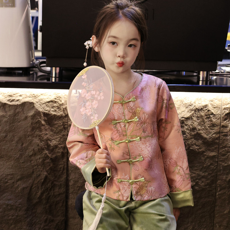 女童汉服套装中国风2025新款明制儿童装唐装春装上衣裤子古风外套,淘宝优惠券,粉丝福利购,淘宝优惠卷