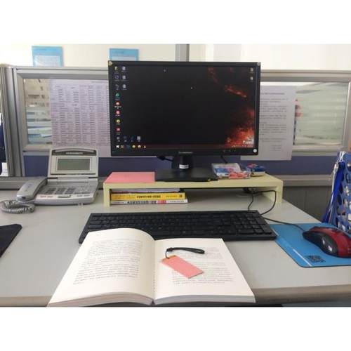 包邮液晶电脑显示器双层桌面增高托架底座支架键盘置物收纳木架子 - 图0