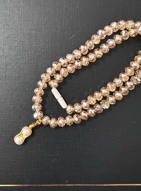 琥珀珠链ZARA水晶环保女士合金