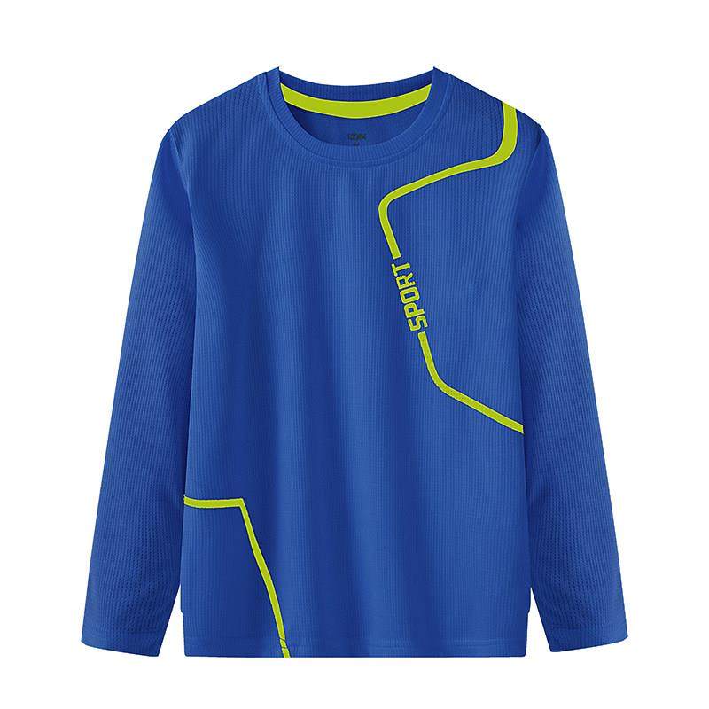 春秋男童户外运动速干 干长袖T恤透气吸汗休闲 薄款儿童卫衣打底,淘宝优惠券,粉丝福利购,淘宝优惠卷