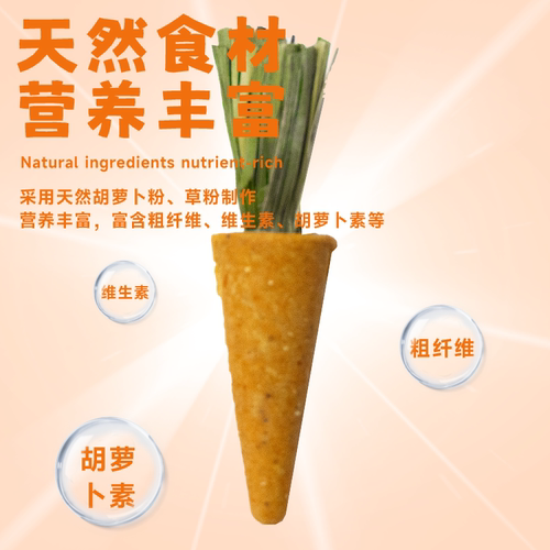 仓鼠磨牙棒胡萝卜兔子零食豚鼠龙猫荷兰猪金丝熊专用磨牙神器用品 - 图1