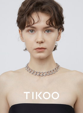 Tikoo项链女纯银18K金轻奢夕礼物