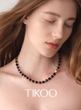 TIKOO蓝纹石黑玛瑙磁扣项链