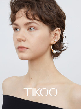 TIKOO黑珍珠耳环百搭高级感