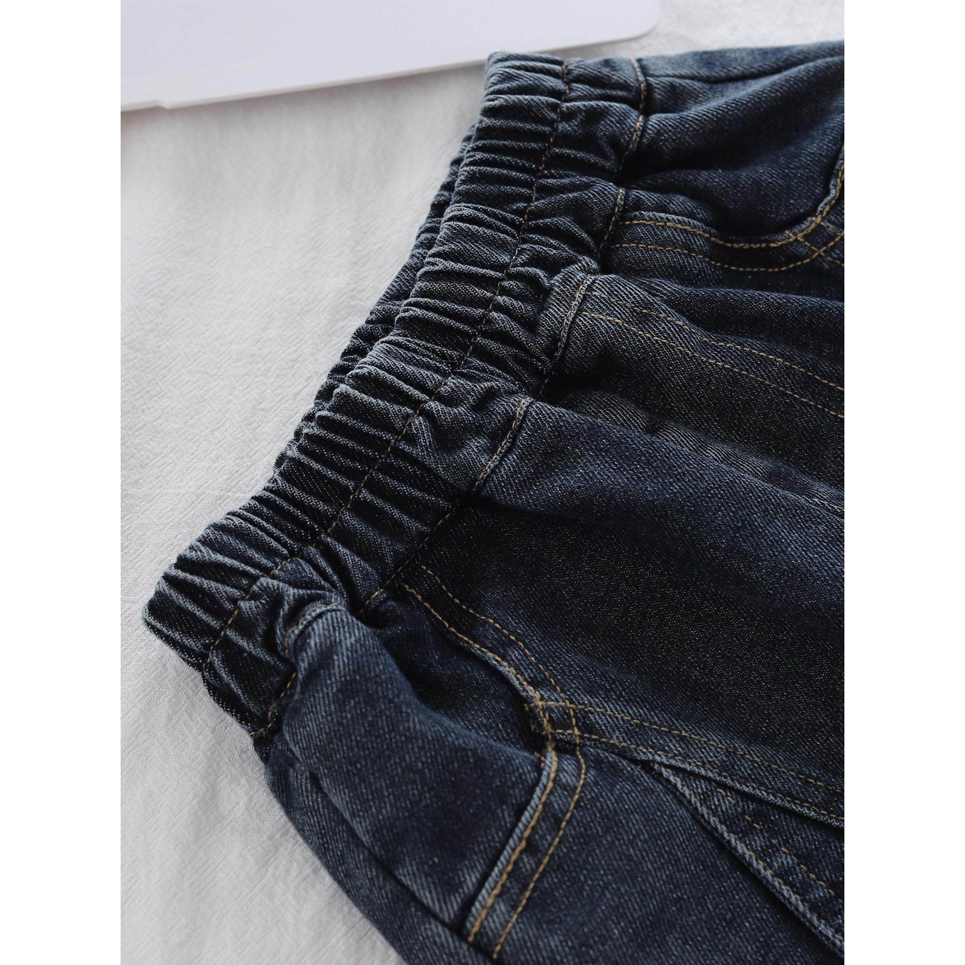 儿童做旧牛仔裤男女宝宝春秋宽松休闲阔腿束脚长裤子外穿痞帅百搭,淘宝优惠券,粉丝福利购,淘宝优惠卷