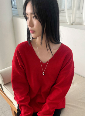 YAXN纯银项链女生毛衣项链简约气质古风足银锁骨链挂大杯子项链