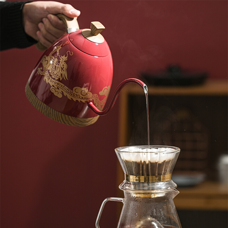Brewista龙年限定款温控壶细长嘴不锈钢温控水壶家用咖啡器具-图1