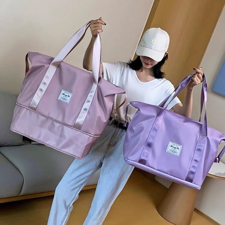 韩风大容量旅行包女休闲健身包干湿分离手提单肩包
