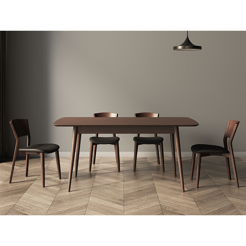 北欧实木餐椅家用小户型新款深胡桃极简现代舒适休闲软包靠背椅子,淘宝优惠券,粉丝福利购,淘宝优惠卷