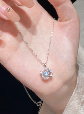 高级感礼物钛钢流行十字链女水钻