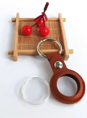 纪念币保护壳钥匙扣马币钥匙扣马年硬币挂件十元钱皮革保护套吊坠