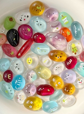 彩色迷你石头宠物手工儿童玩具