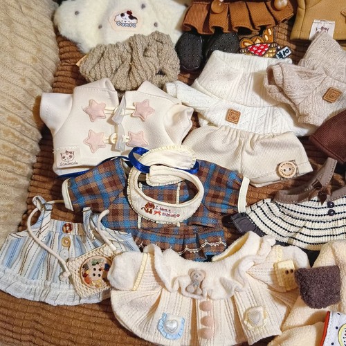 20cm棉花娃娃衣服可爱公仔玩偶换装无属性套装毛绒玩具生日礼物 - 图0