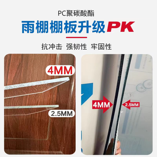 现货铝合金大水槽雨蓬屋檐家用窗户门头阳台庭院户外防雨遮阳雨棚 - 图2