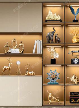 客厅摆件欧式覆古怀旧现代轻奢高档酒柜装饰品摆设展示柜工艺礼品