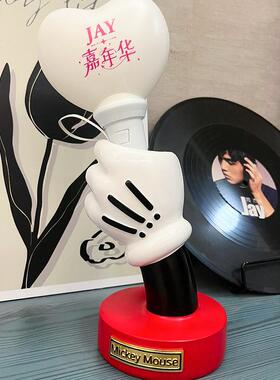 周杰伦荧光棒底座嘉年华演唱会仙女棒米奇手摆件林俊杰应援棒支架