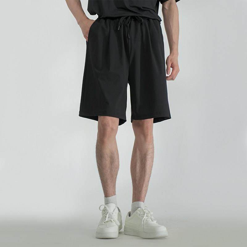 NNID冰丝短裤男夏季新款2025年垂感宽松轻薄透气休闲弹力五分裤子,淘宝优惠券,粉丝福利购,淘宝优惠卷