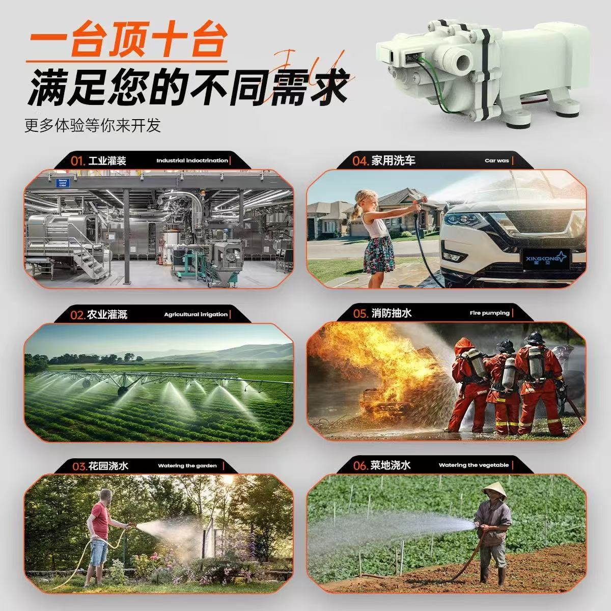 直流大流量灌装泵自吸电动抽水泵房车加水浇菜耐腐蚀尿素抽酒水泵 - 图2