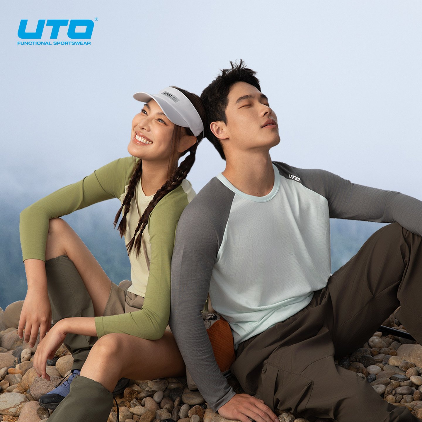 UTO美丽奴羊毛速干长袖向峰系列户外跑步徒步透气运动T恤宽松上衣