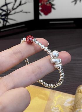 ESEELMI 纯银卷卷蛇本命年2025生肖蛇女手链转运银手链送女友