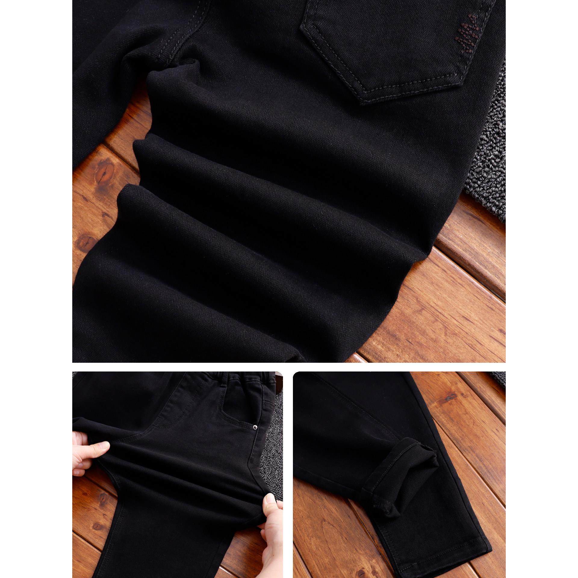 男童黑色牛仔裤中大童瘦版牛仔小脚裤儿童修身长裤男孩窄版裤子潮,淘宝优惠券,粉丝福利购,淘宝优惠卷