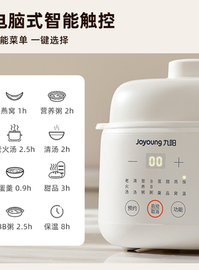 九阳电炖锅宝宝辅食锅婴儿燕窝炖盅隔水炖小型陶瓷bb煲粥锅汤家用