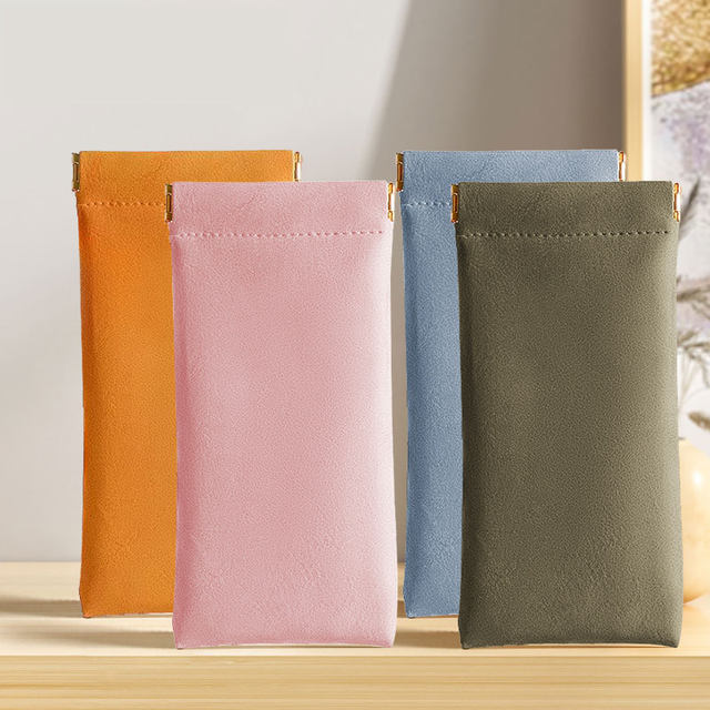 Glasses storage bag anti-pressure portable sunglasses sunglasses automatic closing shrapnel storage box eye storage bag women