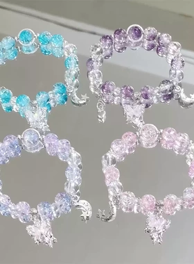 2025新款超仙水晶蝴蝶手链女小众