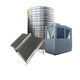 Industrial and commercial flat panel solar collector combined with air energy heat pump energy-saving water heater engineering system case