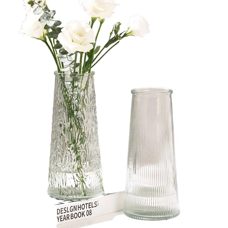 l百合花富贵竹专用花瓶透明玻璃大口径插花瓶摆件家用客厅轻奢高,淘宝优惠券,粉丝福利购,淘宝优惠卷