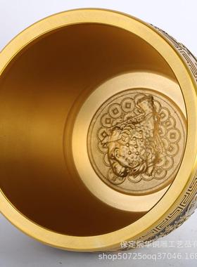 直供黄铜摆件大小铜缸 做旧仿古 龙缸 “聚宝盆缸” 百福缸