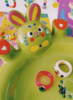 有蒂棵棵收纳装饰盘子陶瓷