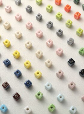 陶瓷正方形散珠多色可选