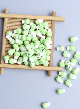 陶瓷小白菜散珠小蔬菜配件