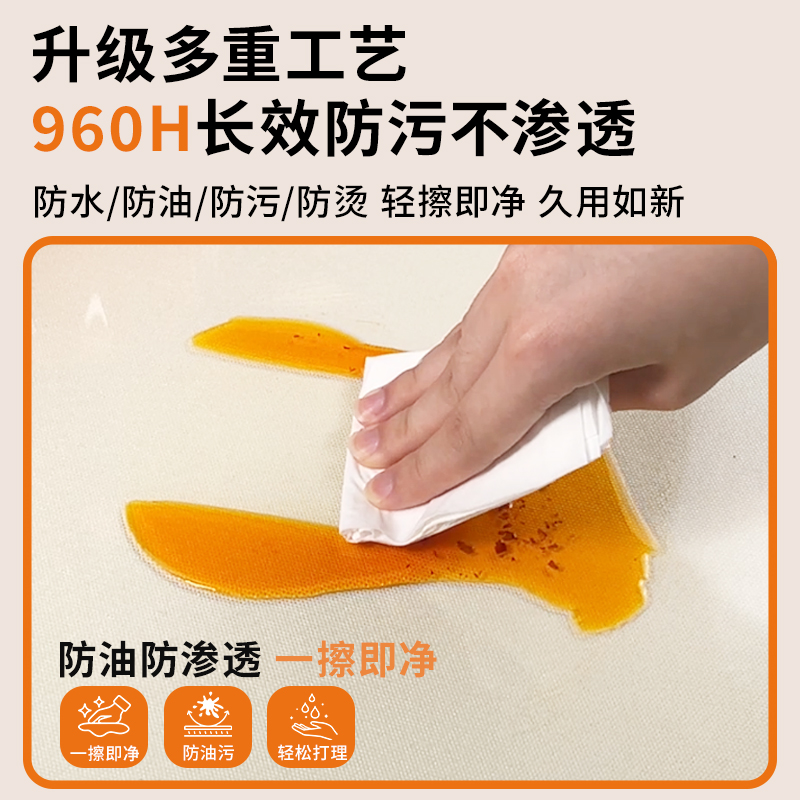 桌垫轻奢高级感隔热垫耐高温防水防油透明PVC*软玻璃桌面垫子茶几 - 图3