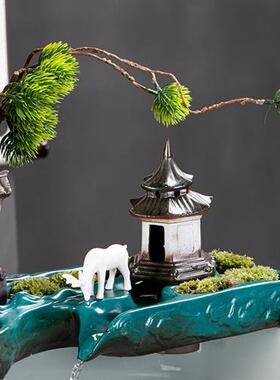 鱼缸鱼池鱼盆喷泉流水器水缸景观瀑布摆件造景循环水过滤装饰配件