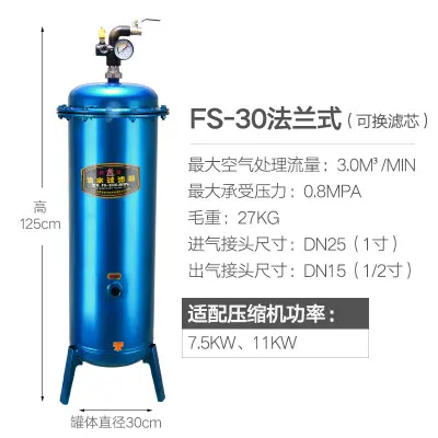 气泵空压机用油水分离器 压缩空气净化喷漆等气动气源精密过滤器 - 图2