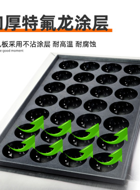 56孔电热商用双板鱼丸炉章鱼