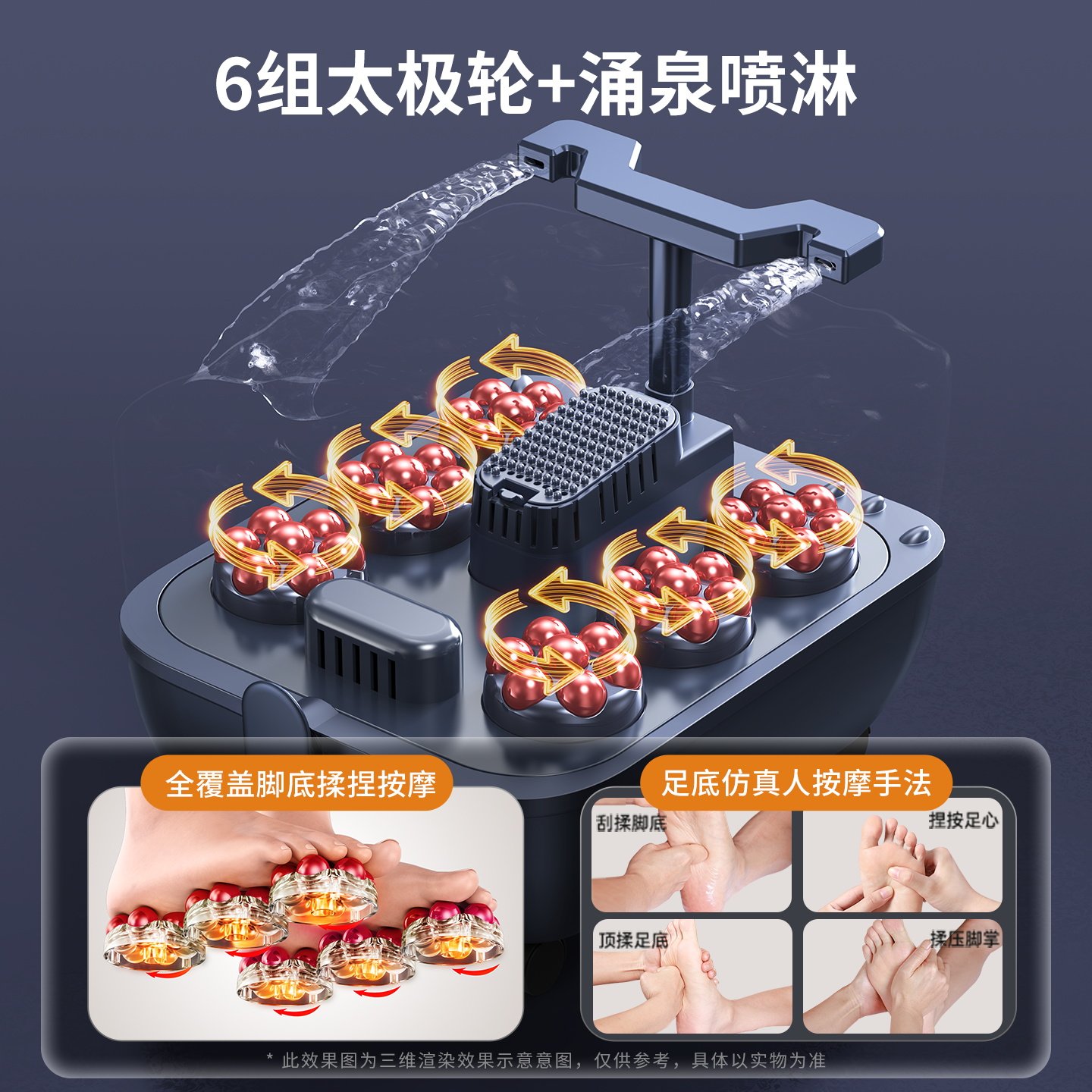 奥克斯泡脚桶电动按摩加热恒温洗脚盆全自动家用高深桶养生足浴器,淘宝优惠券,粉丝福利购,淘宝优惠卷